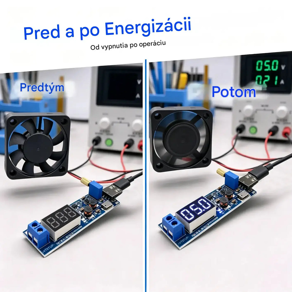 🔌【Rozhranie Micro USB + rozhranie Type-C】💻 Nastaviteľný napájací modul USB – 5V viacvýstupný regulátor napätia (3,3 – 24 V) | Stolný napájací zdroj pre všetky zariadenia 🔋