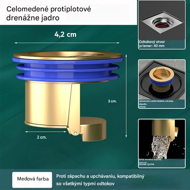 🔥50% OFF🔥 Univerzálny mosadzný podlahový odtok s protizápachovým deodorizačným jadrom 🚿✨