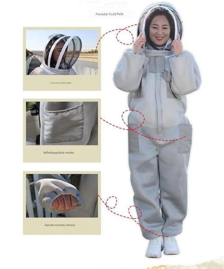 【M-2XL】🐝 Body odolné voči včelám, vyrobené z 3D bavlnenej sieťoviny