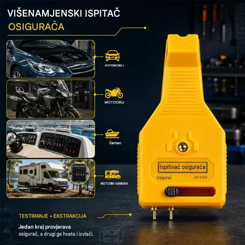 ⚡💥 2-u-1 tester osigurača i kliješta za automobil (kompatibilno s 12 V/24 V / zeleni LED indikator / podesivi razmak / kliješta za vađenje / za automobil, kamion, brod)! 🚗✨