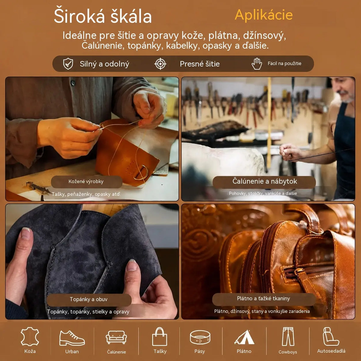 🧵【Kúp 1 a druhý dostaneš zdarma : 2 sady】👞 Sada 5 v 1 s vymeniteľnými šijacími ihlami – Profesionálna súprava na opravu obuvi a prácu s kožou 🛠️✨