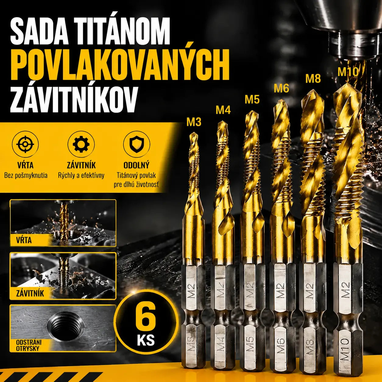 🔥【Kúpte 6 kusov a získajte 6 zadarmo (12 kusov)】🧰🔩 Sada viacúčelových vrtákov
