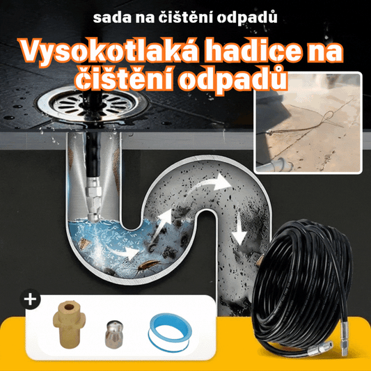 🔗Nástroj na čistenie odpadu s pripojením k autoumyvárni 🚰Čistič odpadu do kúpeľne/kuchyne 🧹Vysokotlakový vodný prúd pre rýchle uvoľnenie, odolný voči vysokému tlaku a nepriepustný 💧Nevyhnutnosť v každej domácnosti
