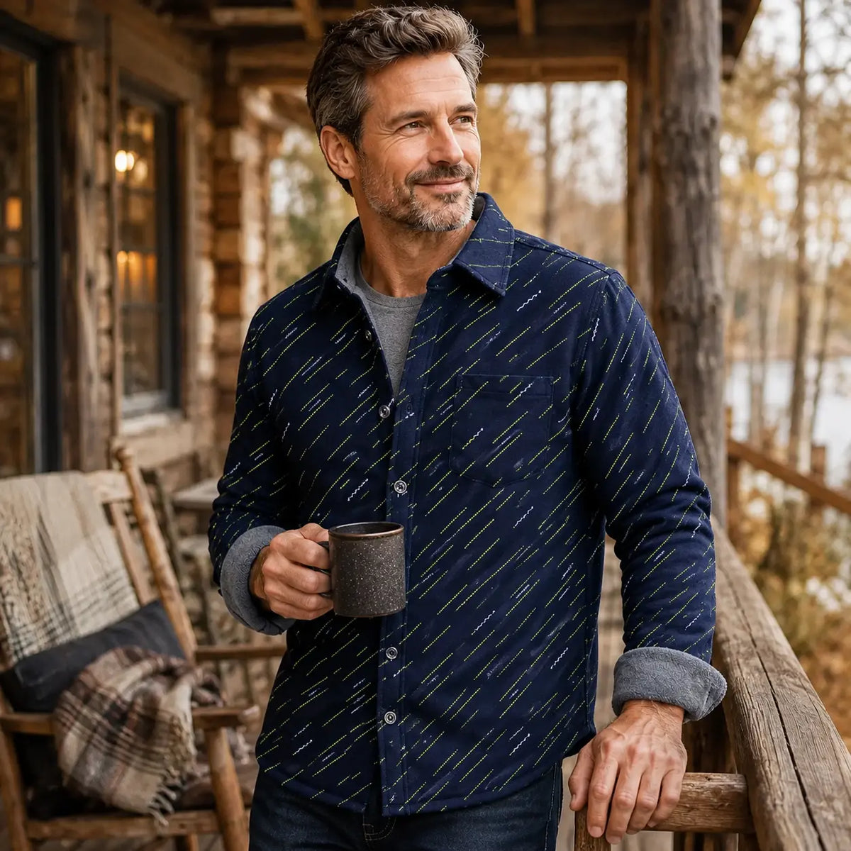 🔥【Zľava 50 %】1 kus za 119 €👔【L-5XL】Teplá košeľa s dlhým rukávom