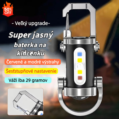 🔥Skvelý výpredaj🔥Super jasné vodeodolné mini svietidlo na kľúče so svietivosťou 1200 lm