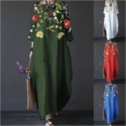 ❤️【S-5XL】2025Retro ležérne letné šaty s potlačou