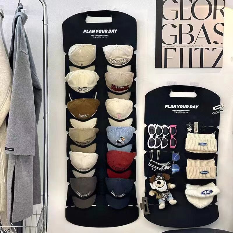 🔥🧢 Zľava 50 %! 🎩 Vešiak na klobúky s 12 vreckami: Udržuje klobúky v tvare a zabraňuje pokrčeniu. Šetrí miesto a ľahko sa zavesí. 🏠✨