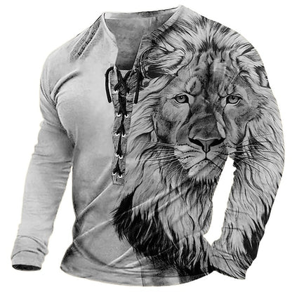 🦁🦁Novinka 2026🔥 Pánske ležérne tričko s 3D potlačou