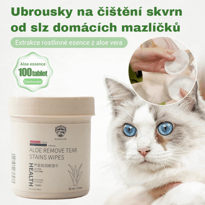 🐕🐈Čistiace obrúsky na škvrny od očí domácich zvierat 🔥Odstraňuje škvrny od sĺz🔥
