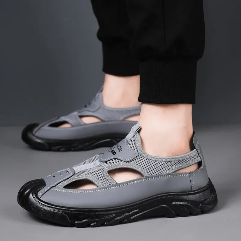 💥【Tallas 39-44】Sandalias caladas para hombre, transpirables y antideslizantes, pago contra entrega