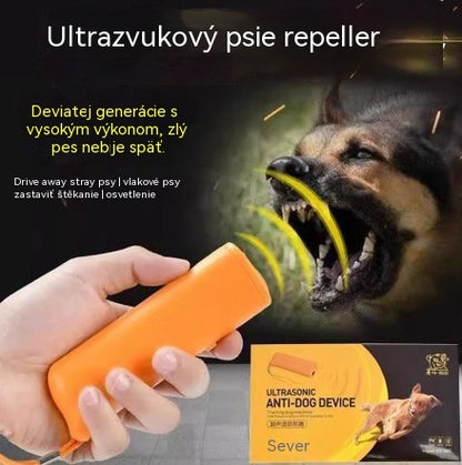 🐕LED ultrazvukový jednohlavý tréner psov, prenosný tlmič štekania, odpudzovač psov vo vonkajšom prostredí.