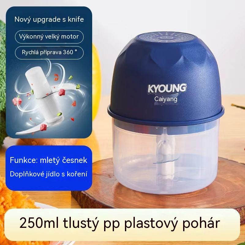 Bezdrôtový vysokoúčinný elektrický mini sekáčik na potraviny