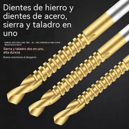 【3+4+5+6+6.5+8 mm】⚙️ Juego de brocas helicoidales: fabricadas en acero rápido, con recubrimiento de titanio y aptas para diversos materiales 🧰