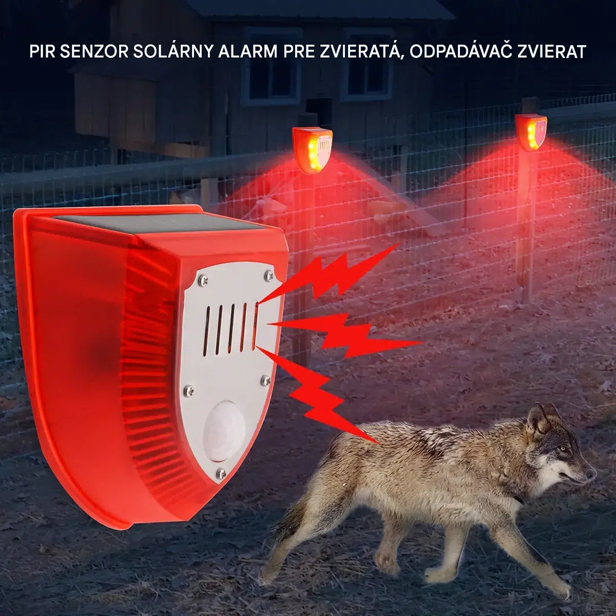 👏👏Svetlo solárneho bezpečnostného alarmu