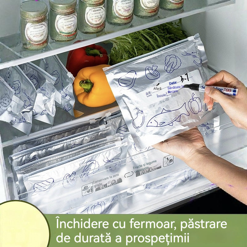 🔥🔥Un total de 30 de pungi antibacteriene din folie de aluminiu, super ușor de utilizat și care își păstrează prospețimea.