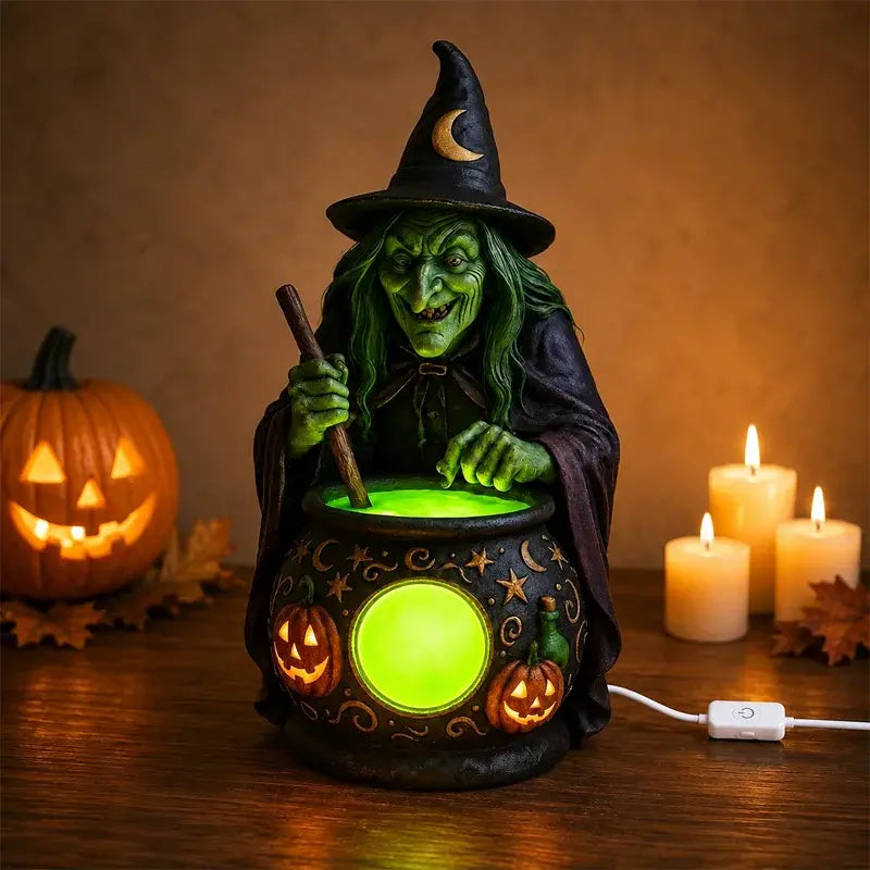 🧙‍♀️🎃Socha čarodejnice z kotla na Halloween