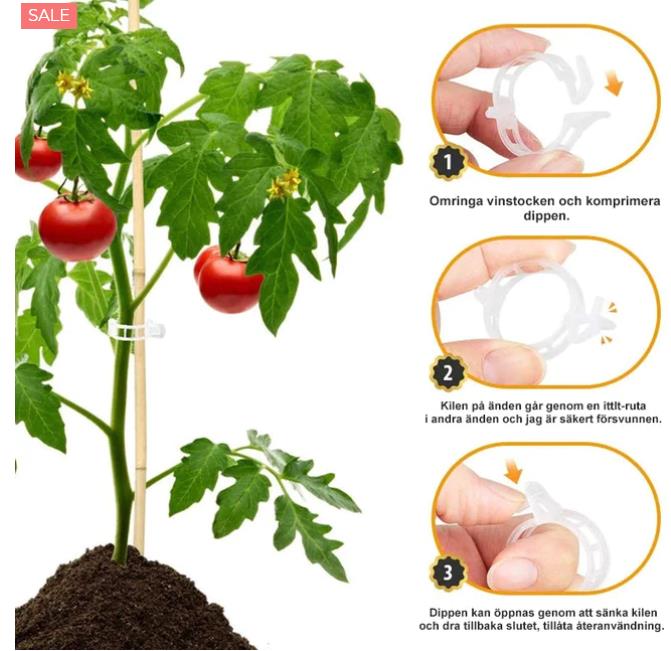 🍅🍅【200 kusů】🌱Upevňovací klip pro pěstování sazenic