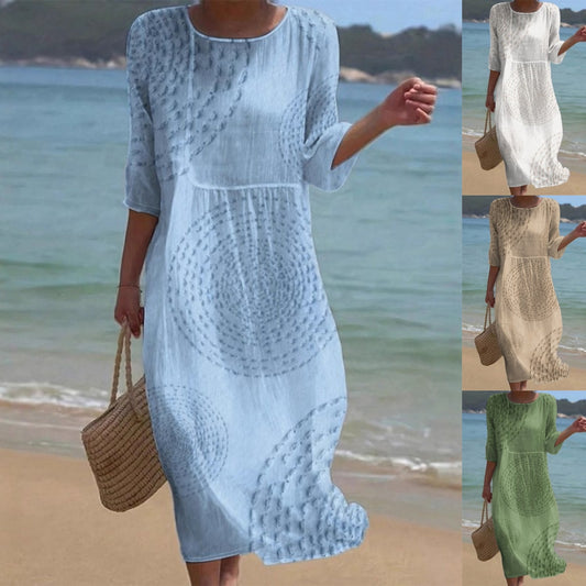 👗 Posledný deň, 50% zľava! 【XS-4XL】Elegantné letné ležérne šaty - Priedušné, pohodlné, všestranné a zoštíhľujúce.