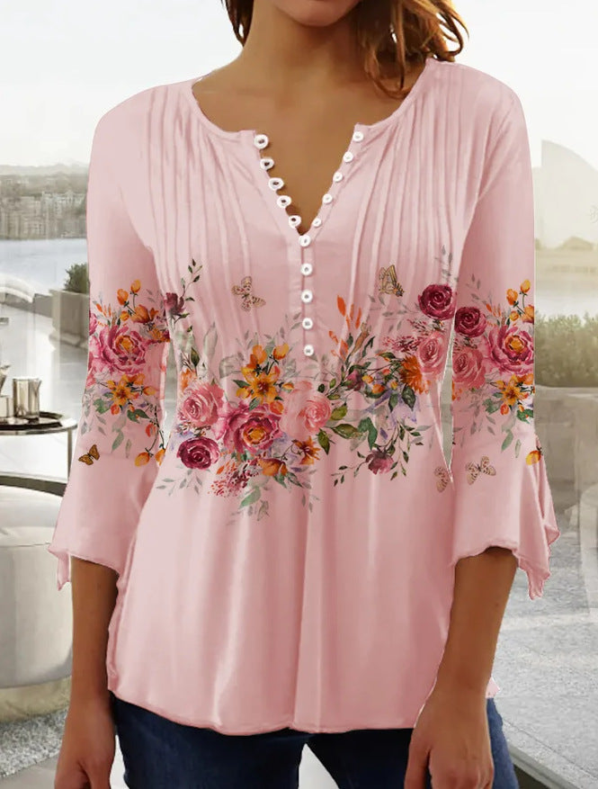 💖【S-5XL】✨【🔥Sezonski specijal🔥】Modna ženska majica s V-izrezom