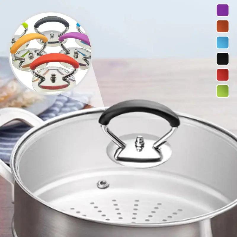 🍳✨️【Balenie 10 kusov】🥩 Silikónové pokrievky na hrnce s tepelne odolnými náhradnými rukoväťami