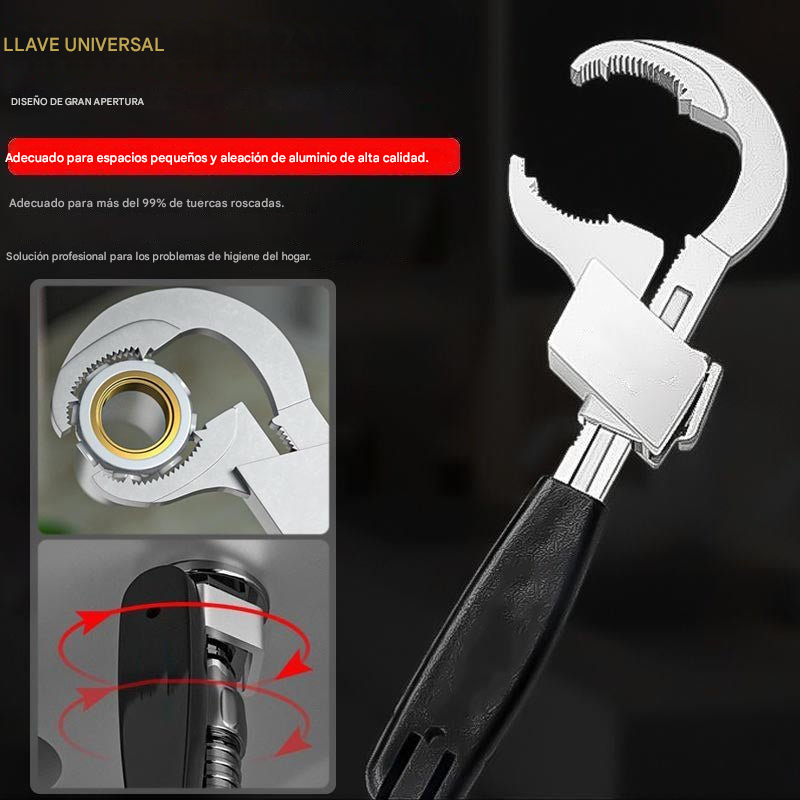 🔥【30% DE DESCUENTO】🔧Herramienta antideslizante para quitar grifos de lavabo de baño con llave multifuncional