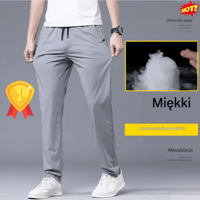 🔥👖【40-115 kg】Nowe spodnie z elastycznego jedwabiu na wiosnę i lato 2026