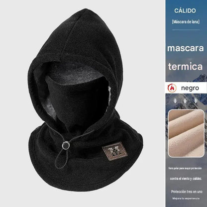 ☃ 3-v-1 fleecová kukla s kapucňou — teplá, vetruodolná a ideálna na outdoor, cyklistiku a zimu.