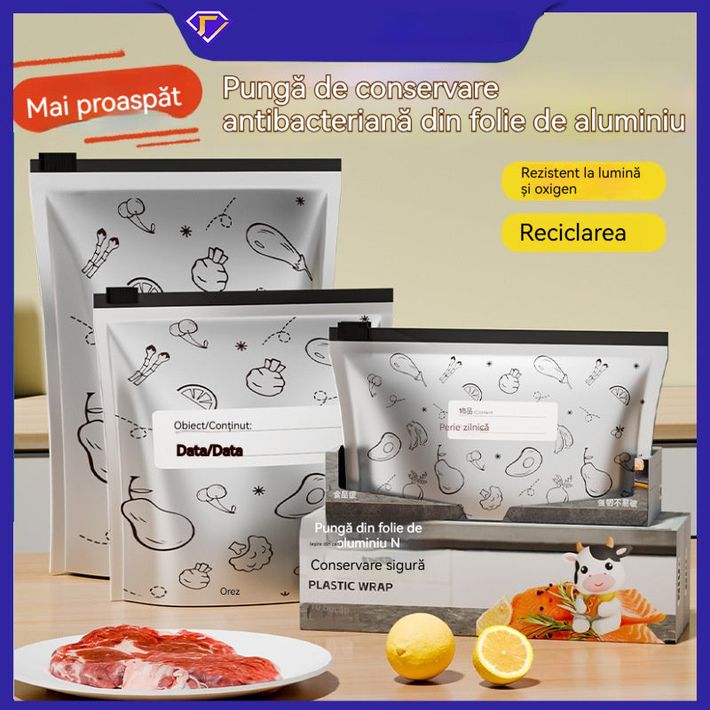 🔥🔥Un total de 30 de pungi antibacteriene din folie de aluminiu, super ușor de utilizat și care își păstrează prospețimea.