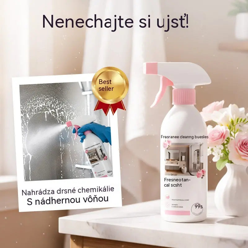 🚿✨ ZĽAVA 50 %! Viacúčelový čistiaci sprej do kúpeľne – Rýchlo rozpúšťa vodný kameň a mydlové usadeniny. 🧼💨