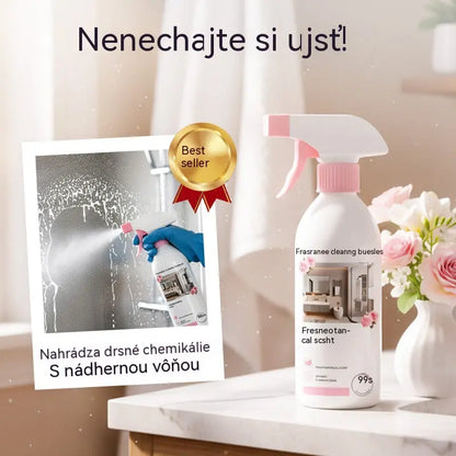 🚿✨ ZĽAVA 50 %! Viacúčelový čistiaci sprej do kúpeľne – Rýchlo rozpúšťa vodný kameň a mydlové usadeniny. 🧼💨