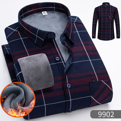 🔥【Zľava 50 %】1 kus za 119 €👔【L-5XL】Teplá košeľa s dlhým rukávom
