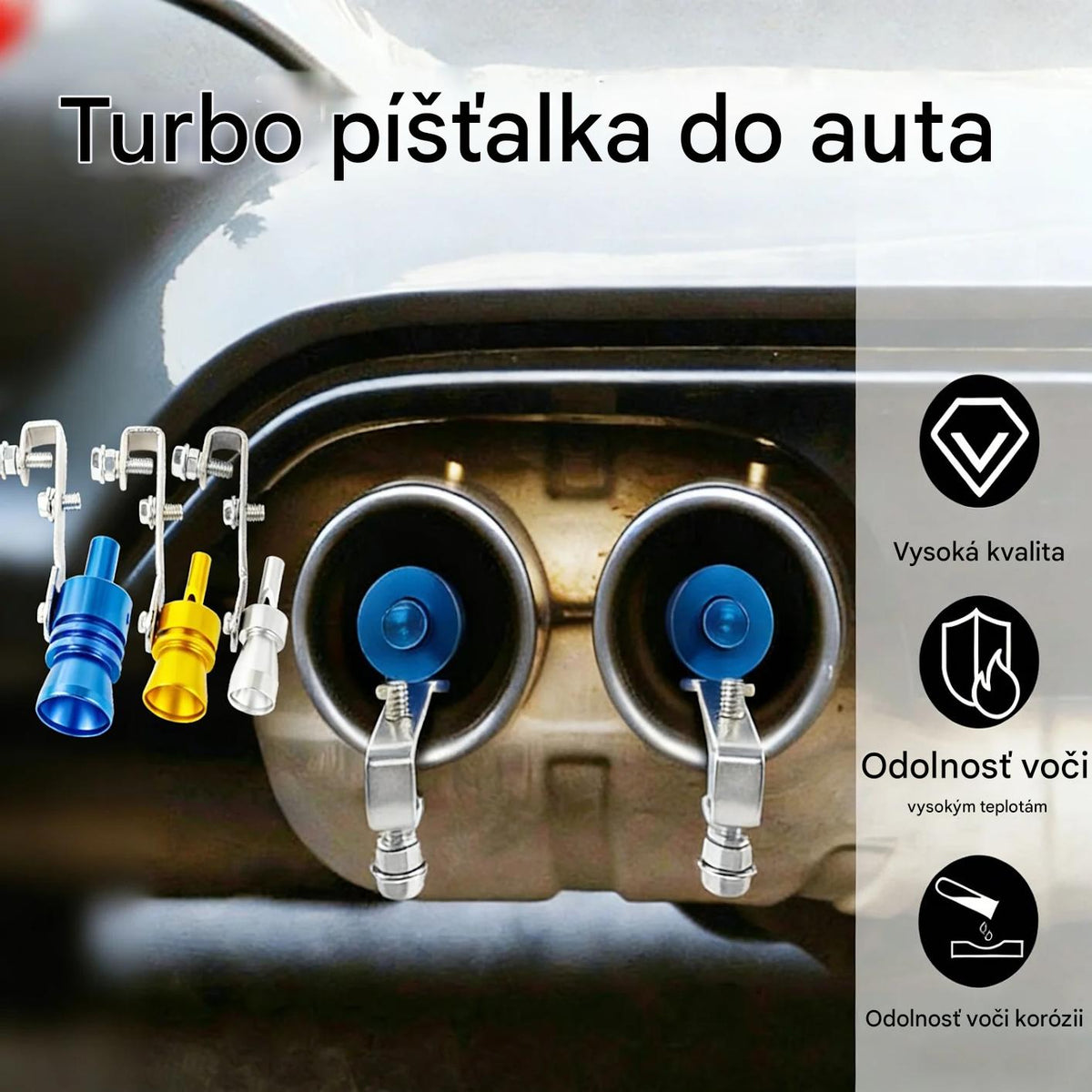 【Kúpte 1 a získajte 1 zadarmo】Turbo zvuková píšťalka na výfuk – odolná a pútavá kovová