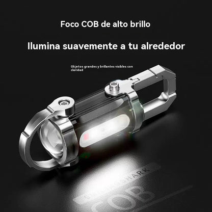 【Compra 1 y llévate 1 gratis】🔥Gran oferta🔥Linterna mini para llave súper brillante e impermeable con salida de 1200 lm