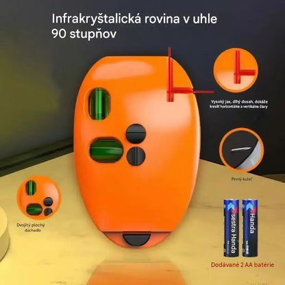 🔴 2-v-1 pravouhlá laserová vodováha — Rýchle a presné zarovnanie, bez potreby značenia šnúrkou