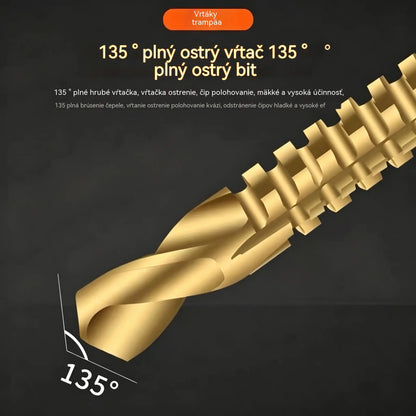 【3+4+5+6+6.5+8 mm】⚙️ Sada špirálových vrtákov: Vyrobené z rýchloreznej ocele s titánovým povlakom a vhodné pre rôzne materiály 🧰