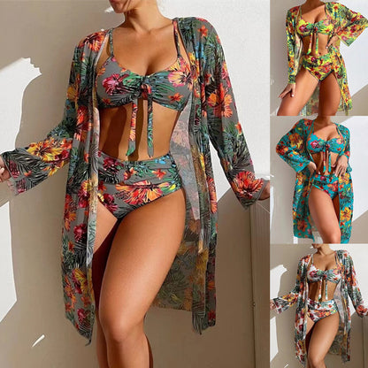 🔥Top hit【Zľava 50%】 ☀️👙【S-2XL】2026 Nová trojdielna letná plavková súprava