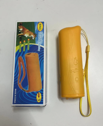 🐕LED ultrazvukový jednohlavý tréner psov, prenosný tlmič štekania, odpudzovač psov vo vonkajšom prostredí.