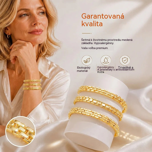 ✨ Zľava 50 %! 🔷 Geometrický retiazkový náramok: Jednoduchý, moderný a sofistikovaný. Ideálny na každodenné nosenie alebo ako ozdoba. Pohodlný a všestranný. 💫