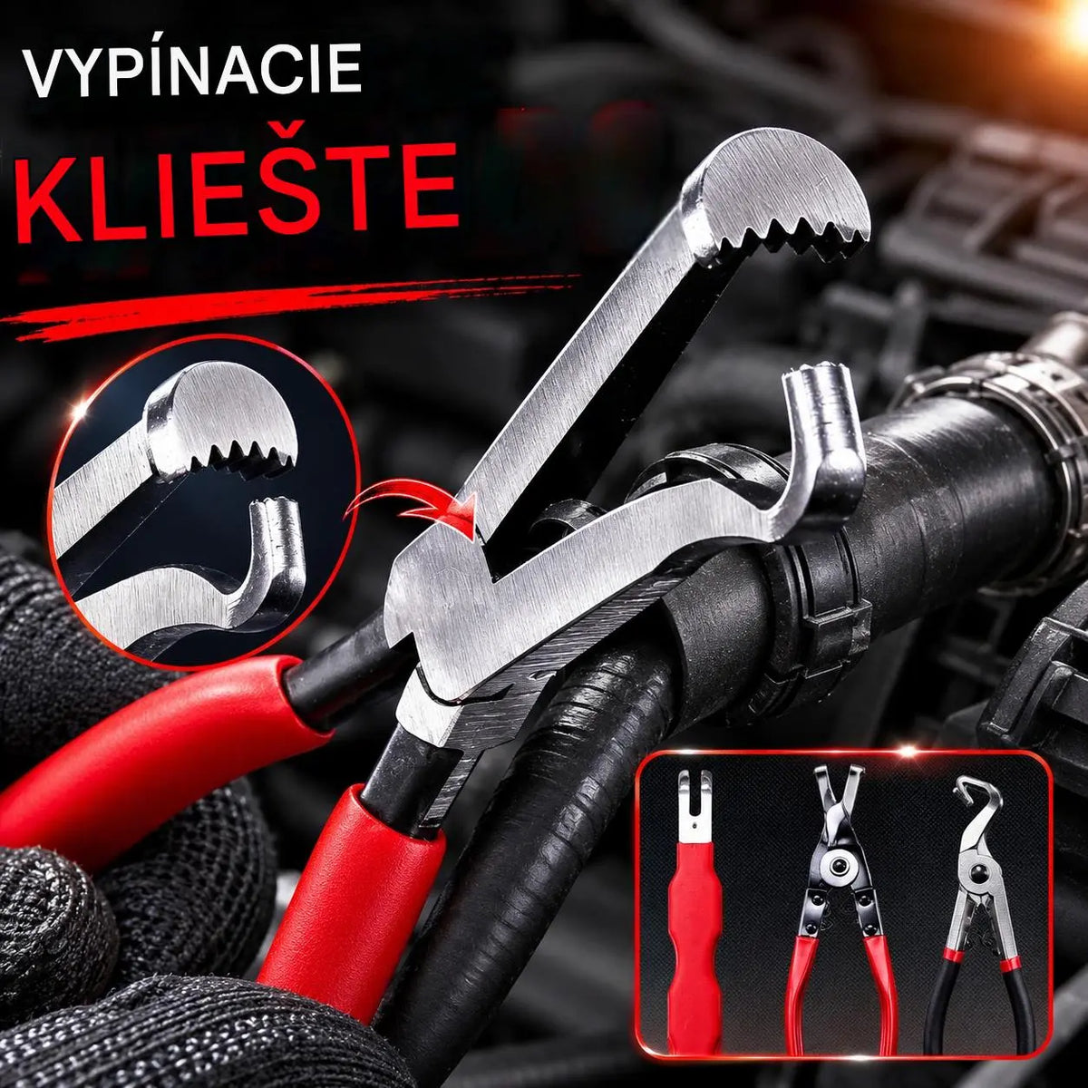 【3-dielna sada】Multifunkčná sada klieští na opravu automobilov [kliešte na spony + páčidlo + kliešte na svorky batérie]