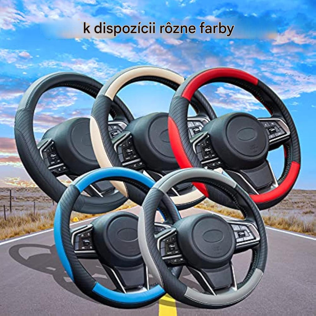 🔥Poťah na volant z pravej kože - univerzálny poťah na volant do auta, protišmykový, odolný
