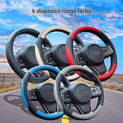 🔥Poťah na volant z pravej kože - univerzálny poťah na volant do auta, protišmykový, odolný