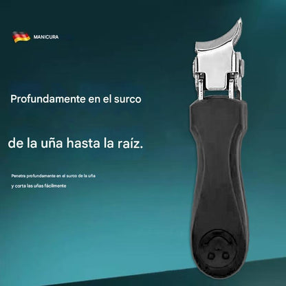 🔥Oferta 2026🔥 Cortaúñas antisalpicaduras con borde inclinado de 25° (juego de 3 piezas)