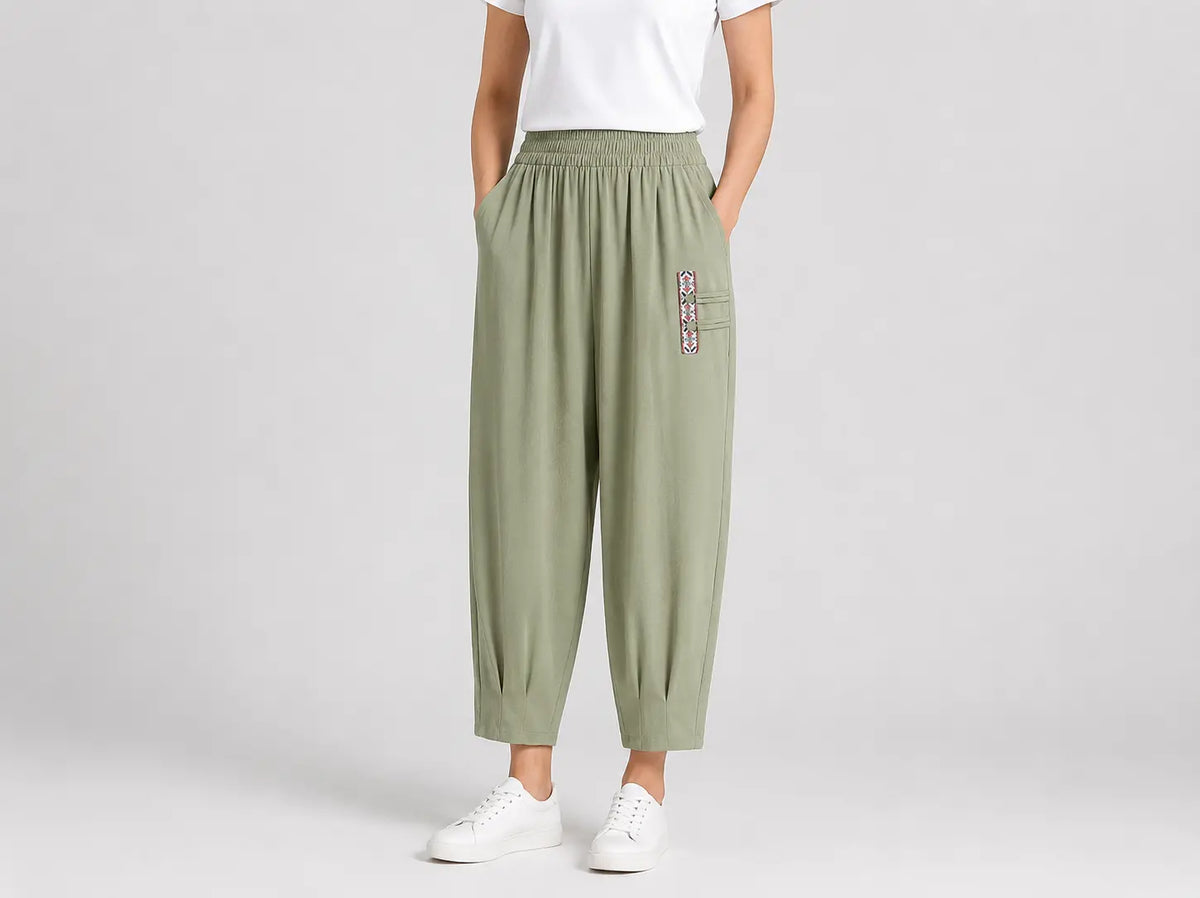 🔥【M–4XL】👖 Ľahké a priedušné letné nohavice z bavlny a ľanu – moderné ležérne skrátené nohavice