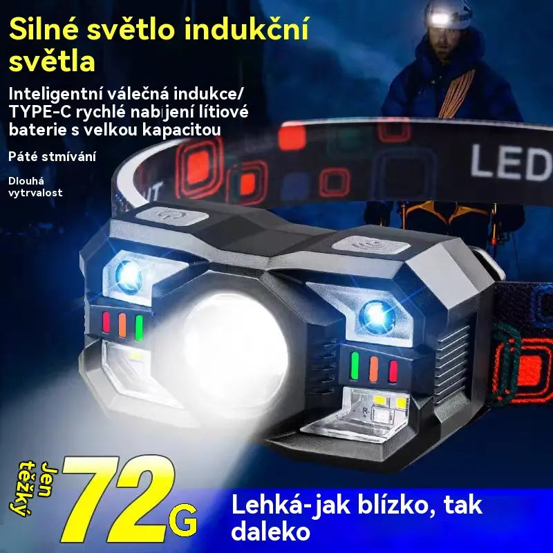 💡🌟【Korlátozott ideig érvényes ajánlat-50%】🔥🔥Chytré senzorové svietidlo s čelenkou, extra dlhá výdrž batérie, vonkajšie nočné rybárčenie, čelenka