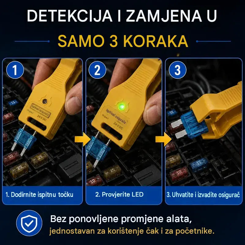 ⚡💥 2-u-1 tester osigurača i kliješta za automobil (kompatibilno s 12 V/24 V / zeleni LED indikator / podesivi razmak / kliješta za vađenje / za automobil, kamion, brod)! 🚗✨