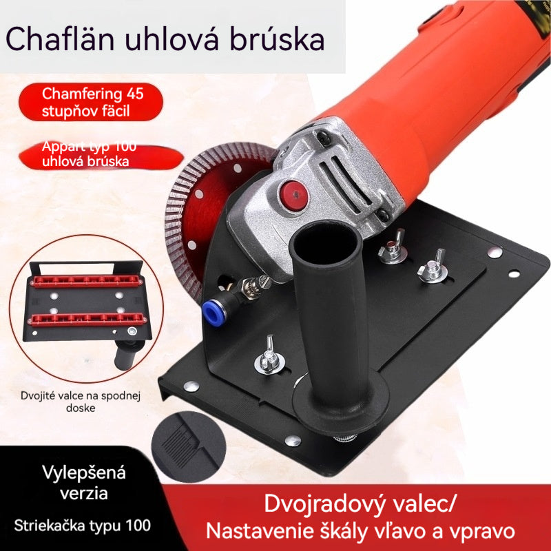 【Model 100】 Uhlový rezací nástroj + tryska + vodovodné potrubie --- Nová uhlová brúska Model 100 s funkciou uhlového rezania. Uhlová fréza s uhlom 45 stupňov.