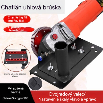 【Model 100】 Uhlový rezací nástroj + tryska + vodovodné potrubie --- Nová uhlová brúska Model 100 s funkciou uhlového rezania. Uhlová fréza s uhlom 45 stupňov.