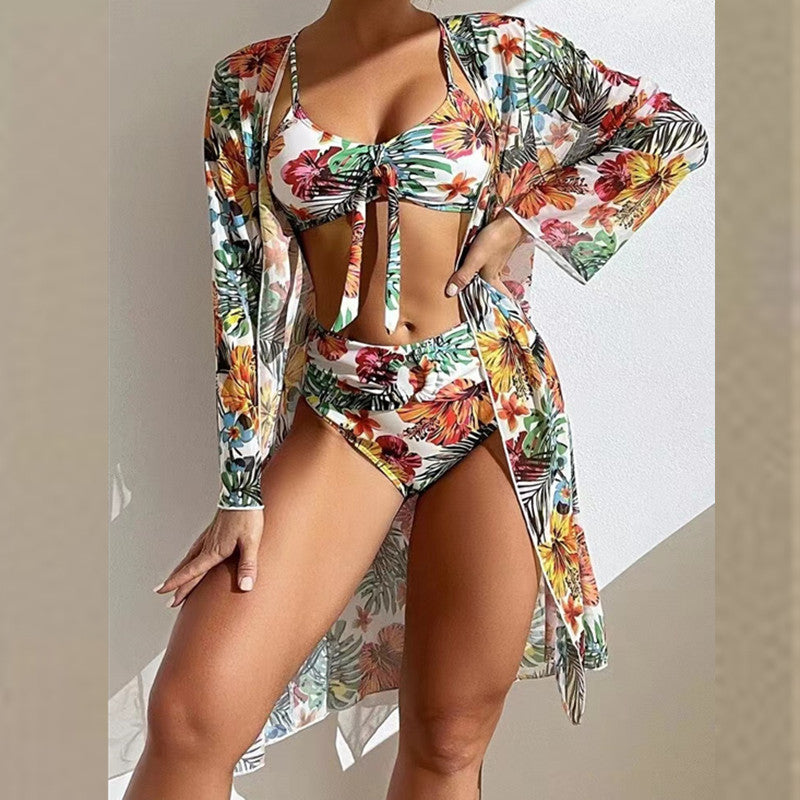 🔥Top hit【Zľava 50%】 ☀️👙【S-2XL】2026 Nová trojdielna letná plavková súprava