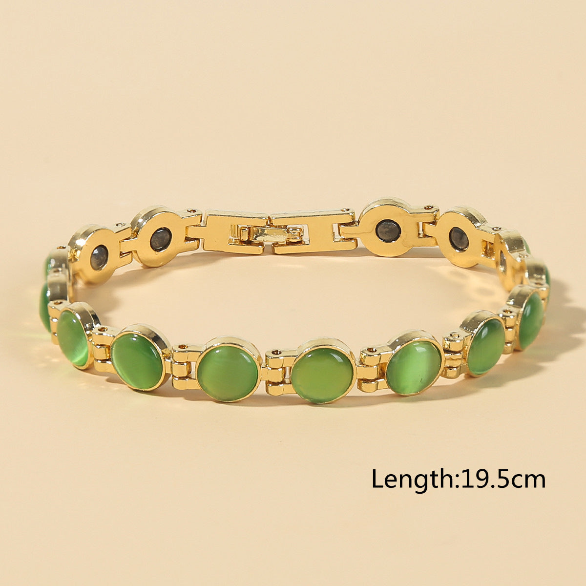 🎗✨Elegantný magnetický zlatý náramok s mačacím okom