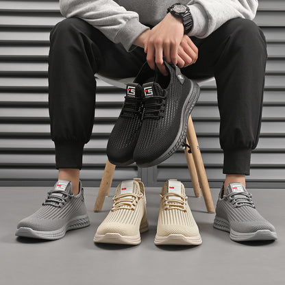🔥50%OFF👟【39-44】Kényelmes és légáteresztő hálós, csúszásmentes, divatos alkalmi férfi cipő